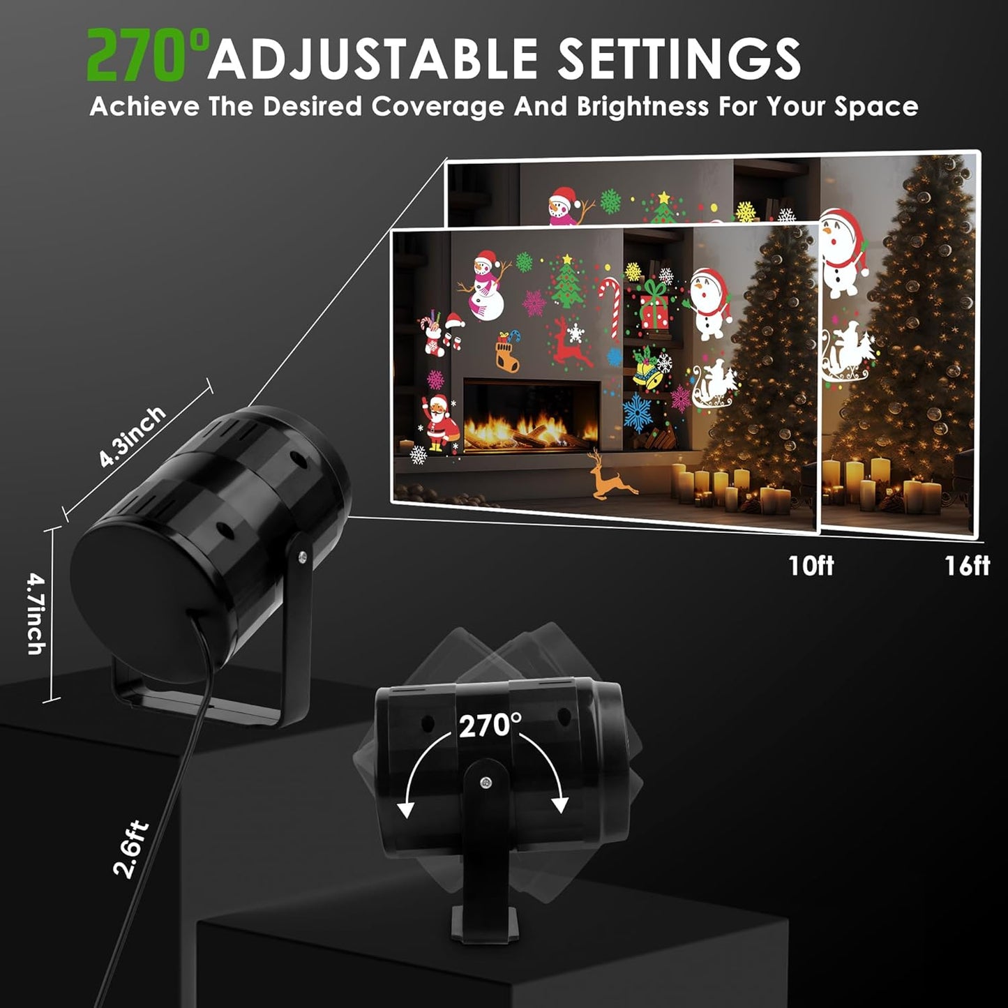 Jolly & Bright - Christmas Projector Lamp